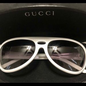 White Gucci sunglasses
